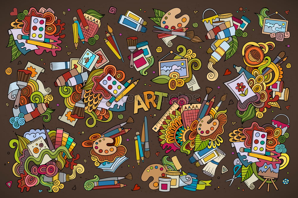 Similar – Image, Stock Photo Office supply on the wooden background