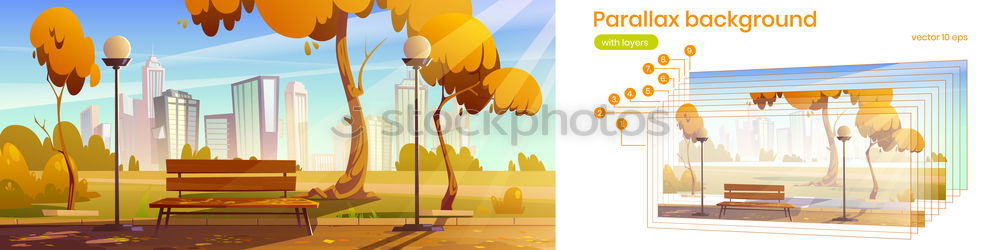 Similar – Image, Stock Photo Sunset October Autumn