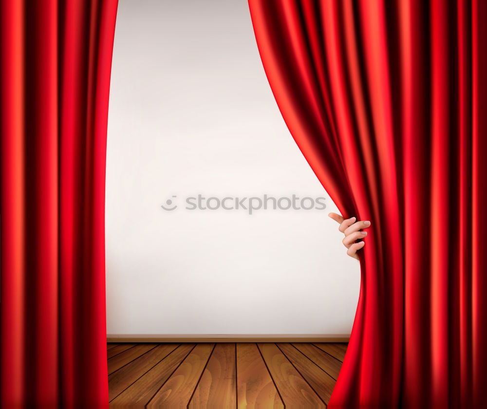 Similar – Closed red curtain Drape