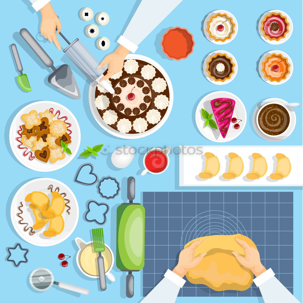 Similar – Image, Stock Photo Modern Cooking with Tablet