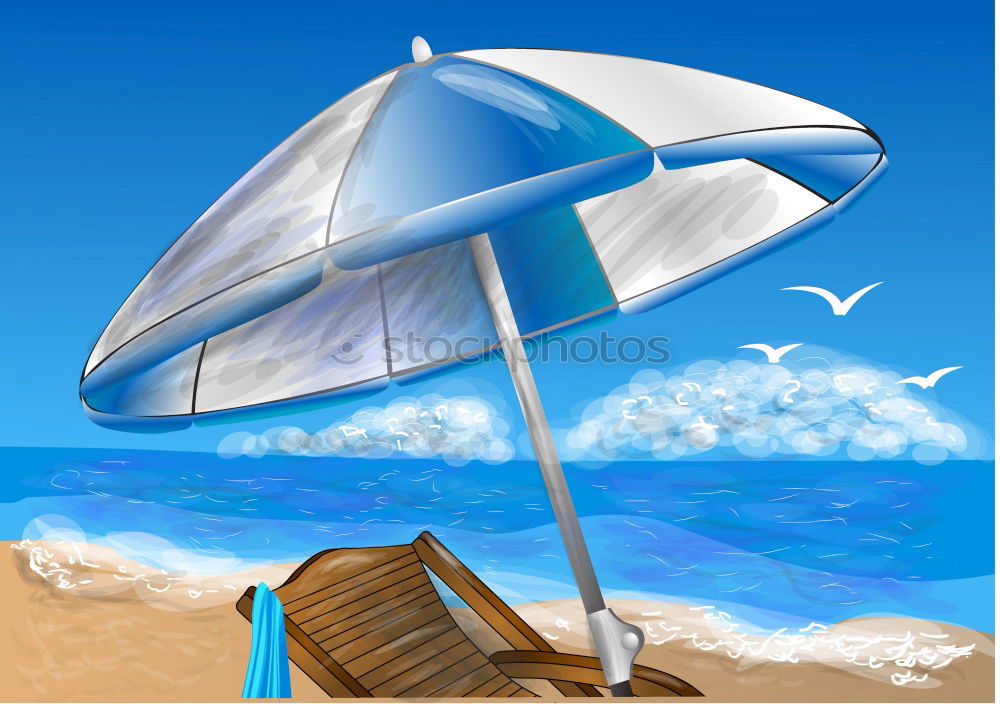 Similar – Image, Stock Photo Colourful parasol in a dune