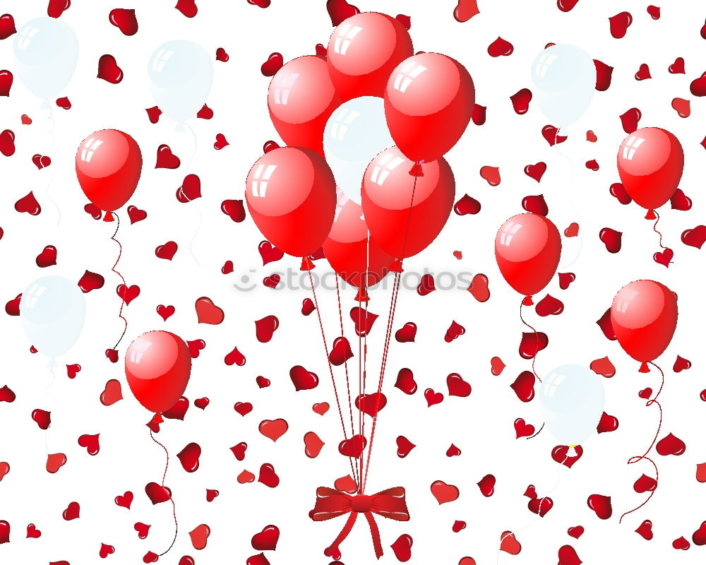 Similar – Herzförmige Luftballons in rot mit Helium gefüllt