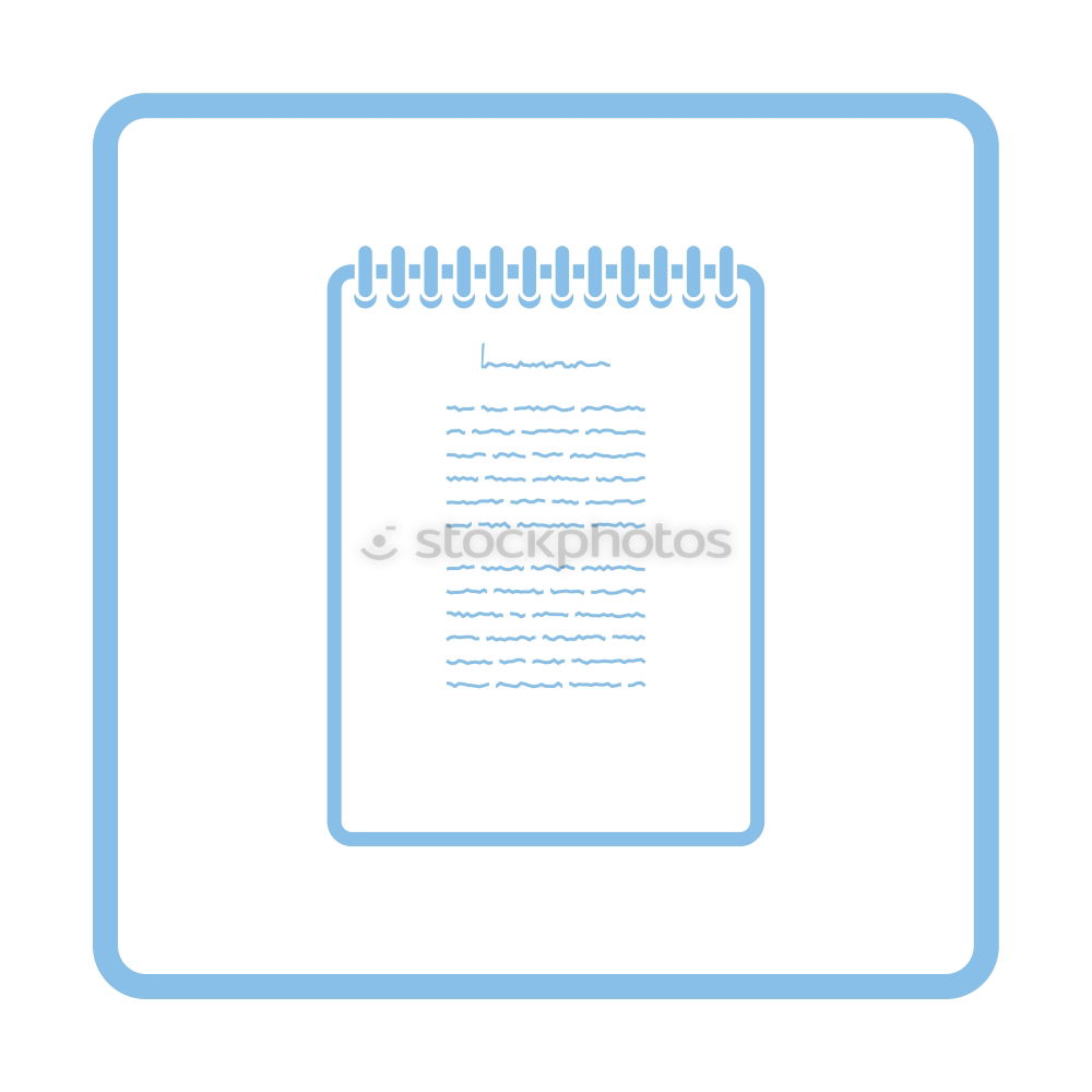 Similar – torn in half white blank sheet in line on blue background