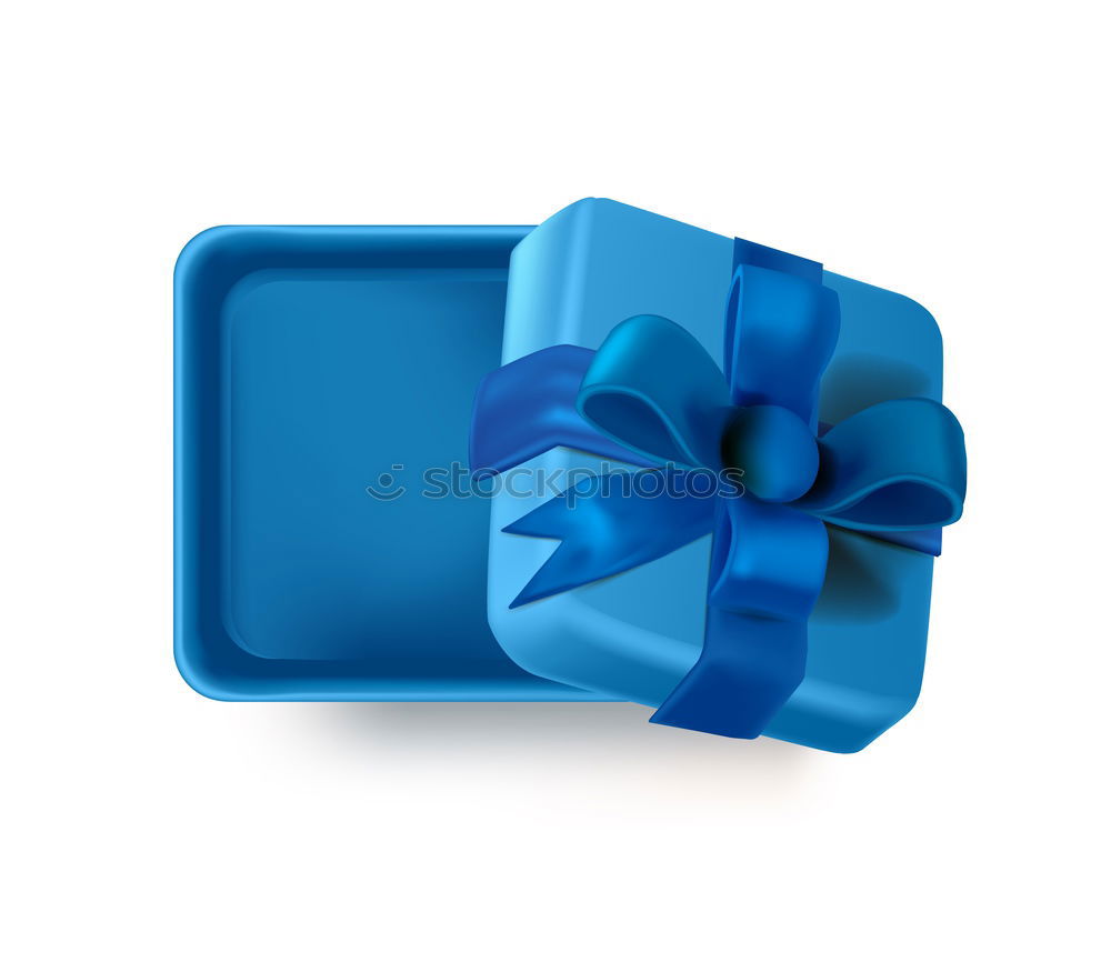 Similar – Image, Stock Photo gift box wrapped in kraft paper tied with ribbon