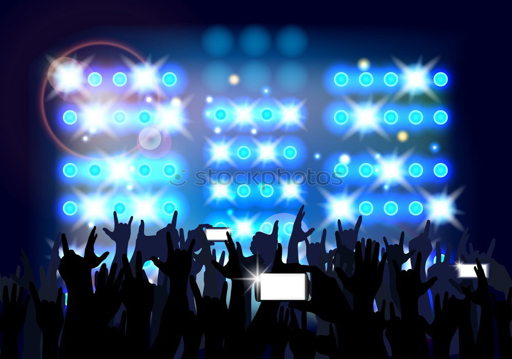 Similar – Image, Stock Photo Crowd at concert Acoustic