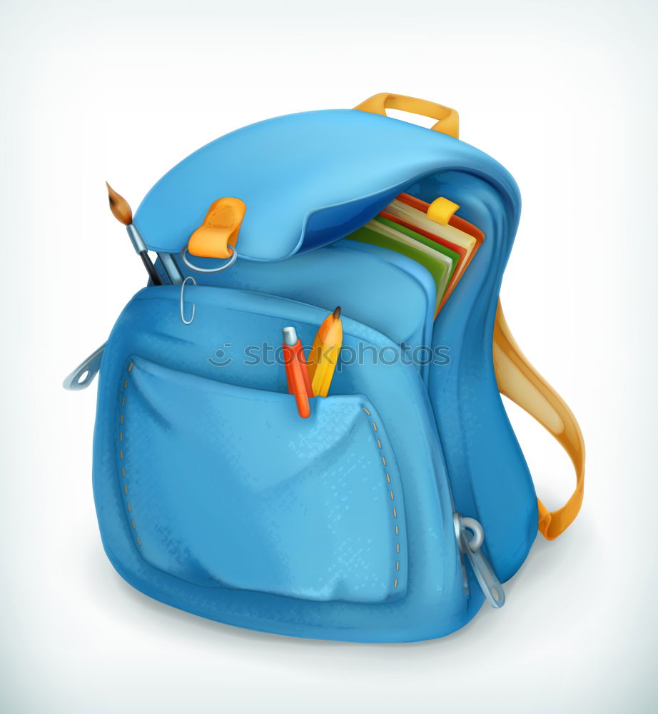 Similar – Backpack and school supplies: notepad, pencil