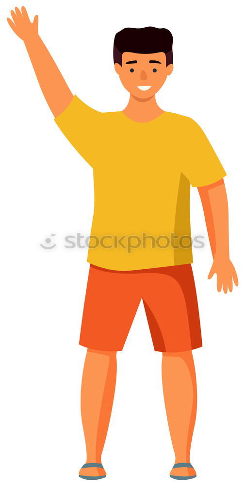Similar – Image, Stock Photo Woman with monkey mask posing against a yellow background