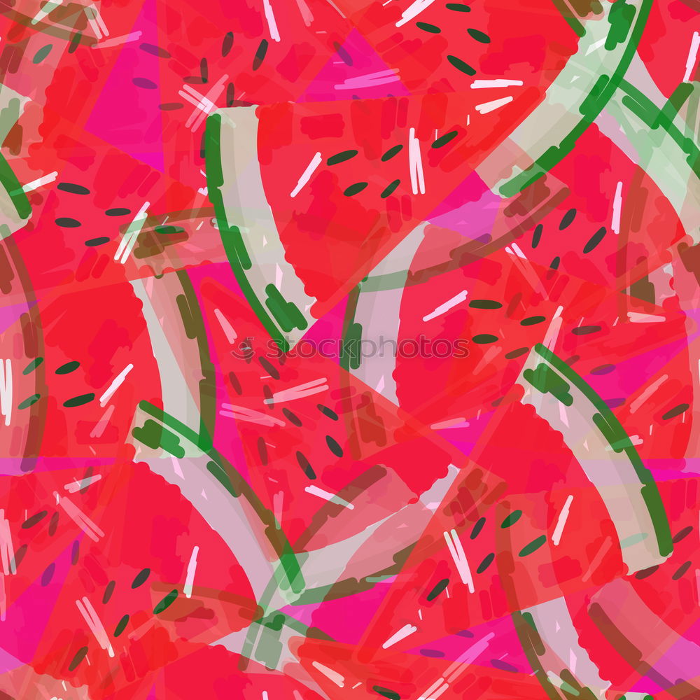 Similar – Pattern red watermelon on background. Flat lay, top view