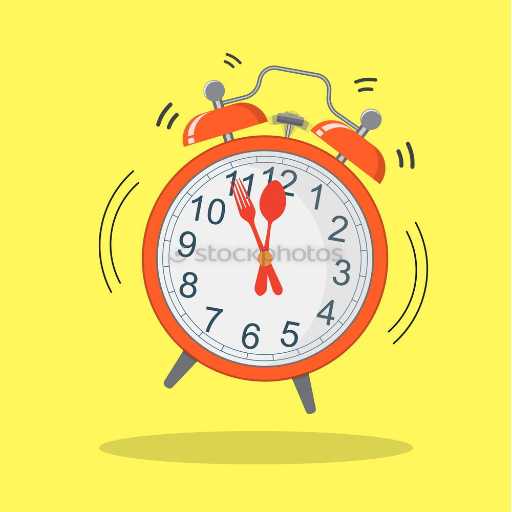 Image, Stock Photo Close up one red alarm clock over yellow background