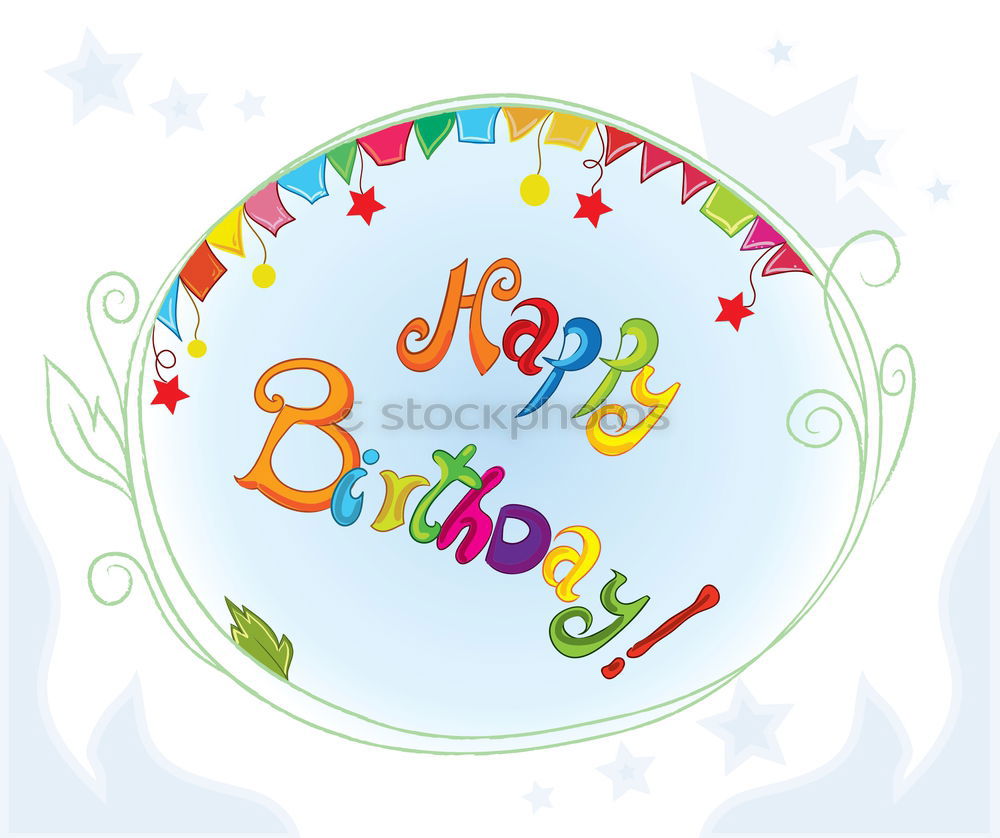 Similar – Image, Stock Photo Happy Birthday Sign