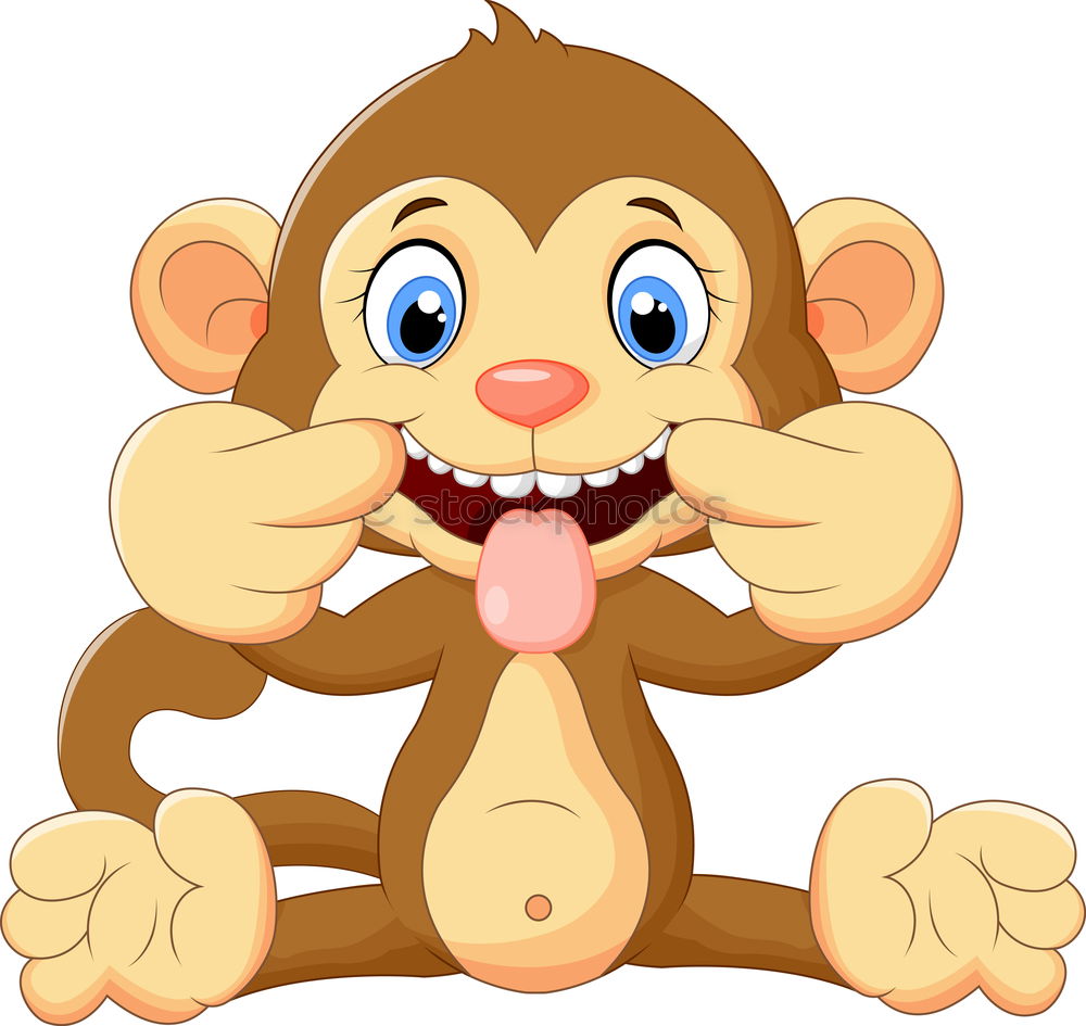 Similar – Image, Stock Photo Woman with monkey mask looking thoughtful