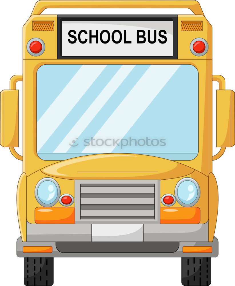 Image, Stock Photo school bus  loading=