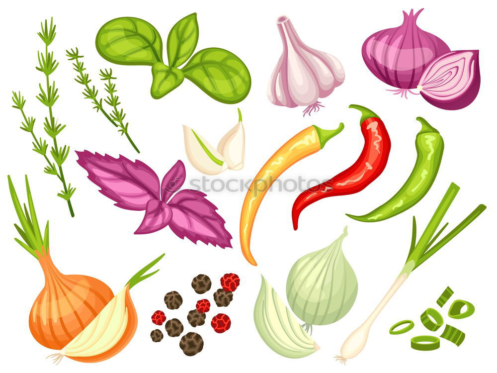 Similar – Image, Stock Photo Fresh herbs and spices with lemon slices