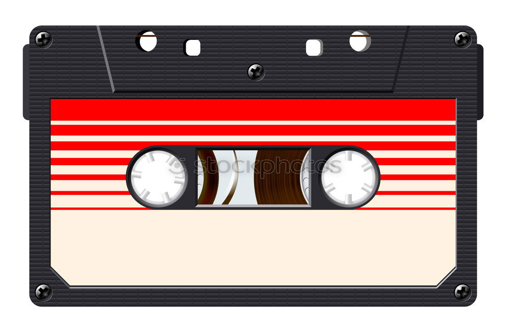 Similar – heart shape from cassette tape over paper background