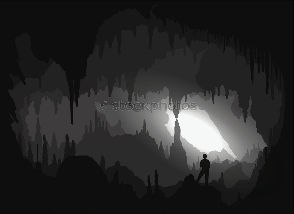 Image, Stock Photo Person in tunnel. Tunnel