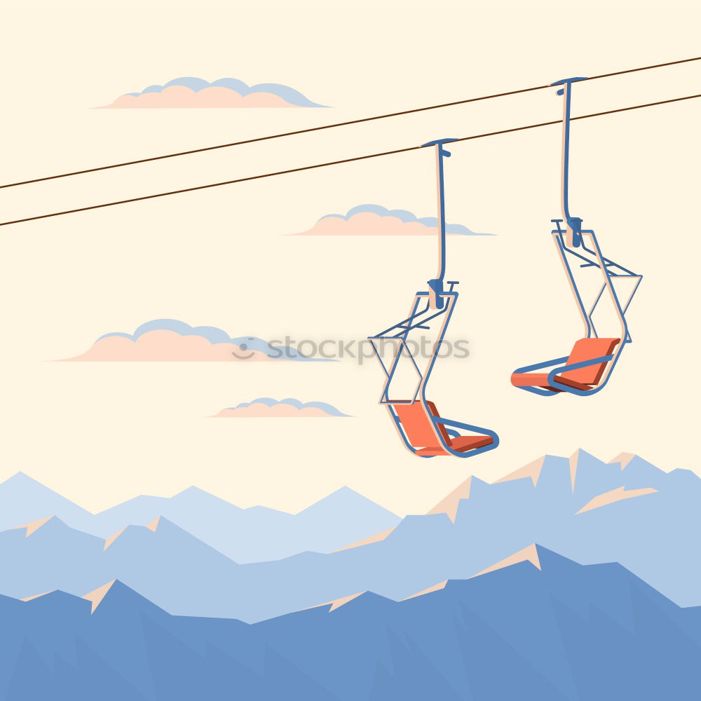 Similar – up and down Seilbahn