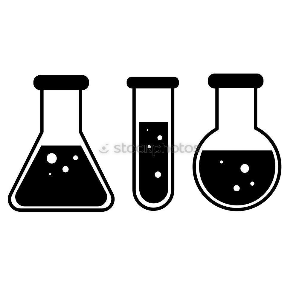 Similar – Image, Stock Photo Glass bottles and flasks in a laboratory