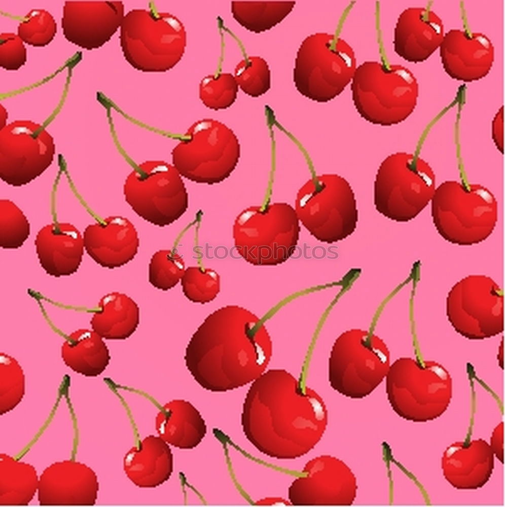 Similar – Image, Stock Photo Leaves, berries of cherry tree on red background