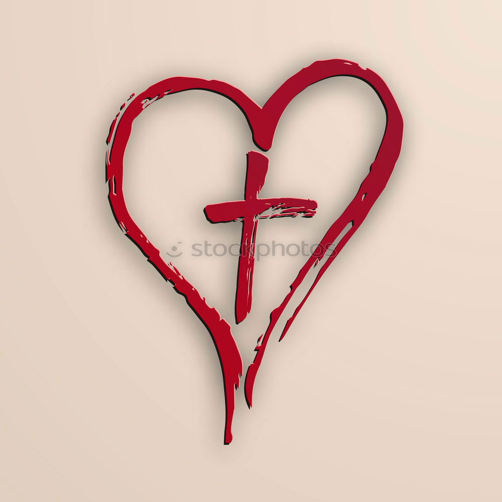 Similar – Image, Stock Photo Valentine red hearts on grey wooden background
