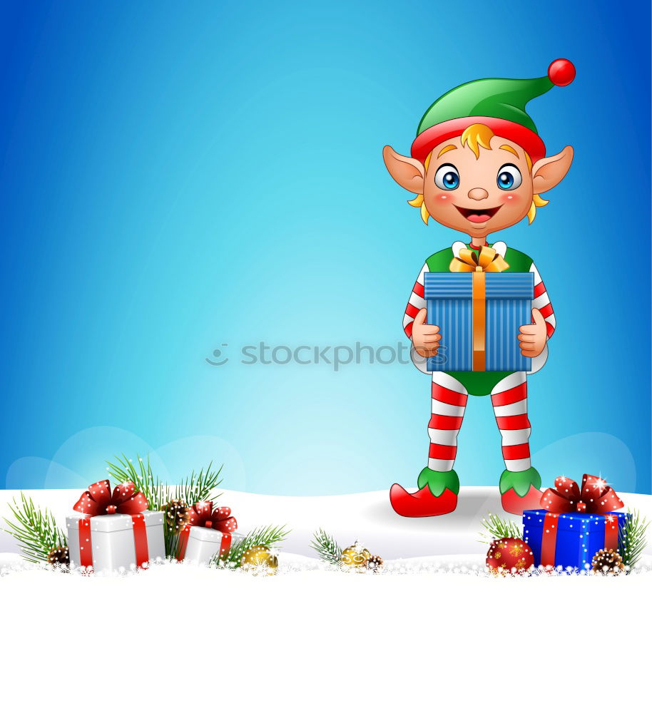 Similar – Image, Stock Photo Christmas hat and wobbly eyes on blue background
