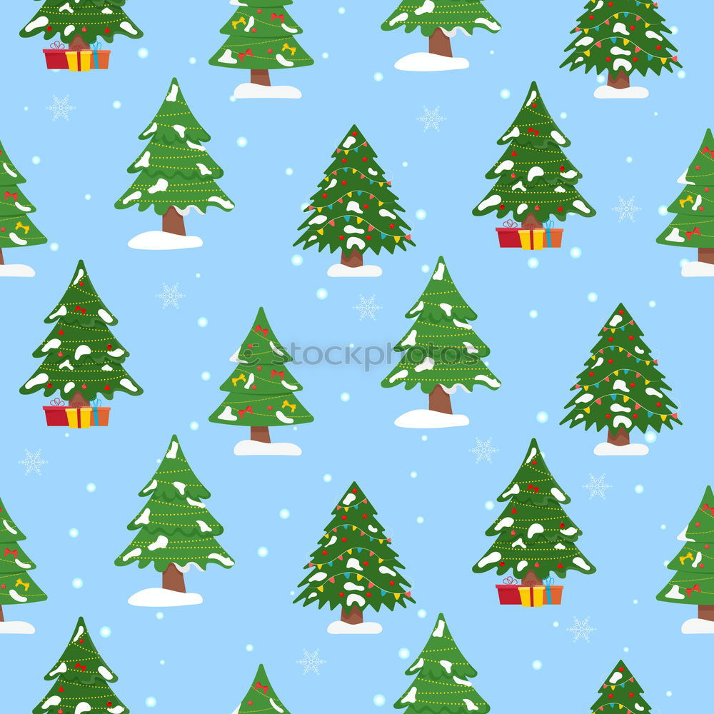 Image, Stock Photo Christmas pattern made of christmas trees.