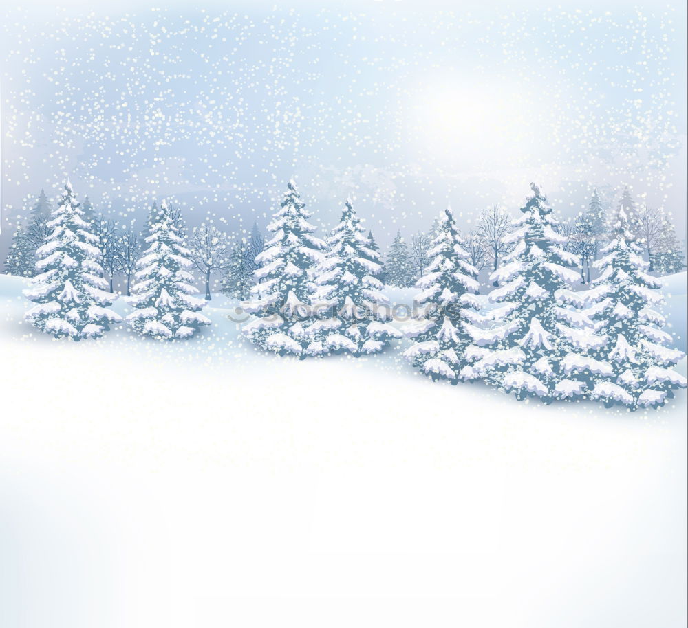 Similar – Image, Stock Photo Spruce snow at night