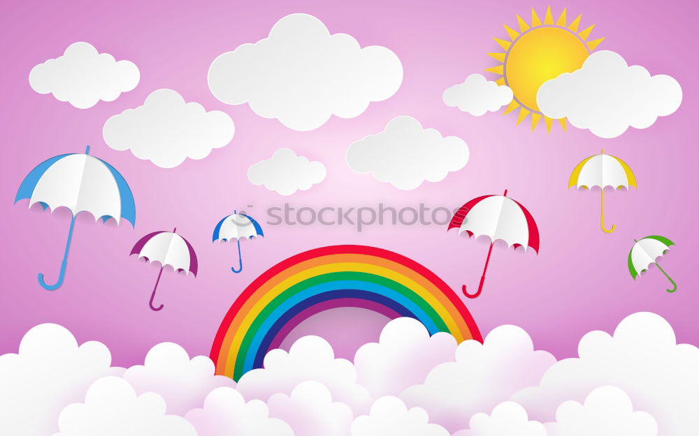 Similar – Rainbow Parasol