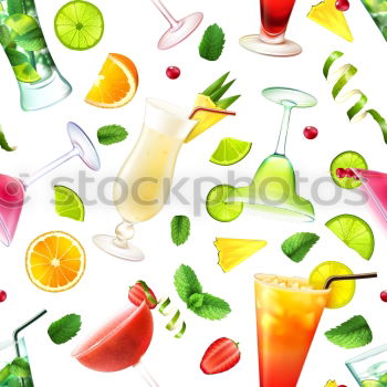 Similar – Image, Stock Photo Flacshe with juice or smoothie and berries