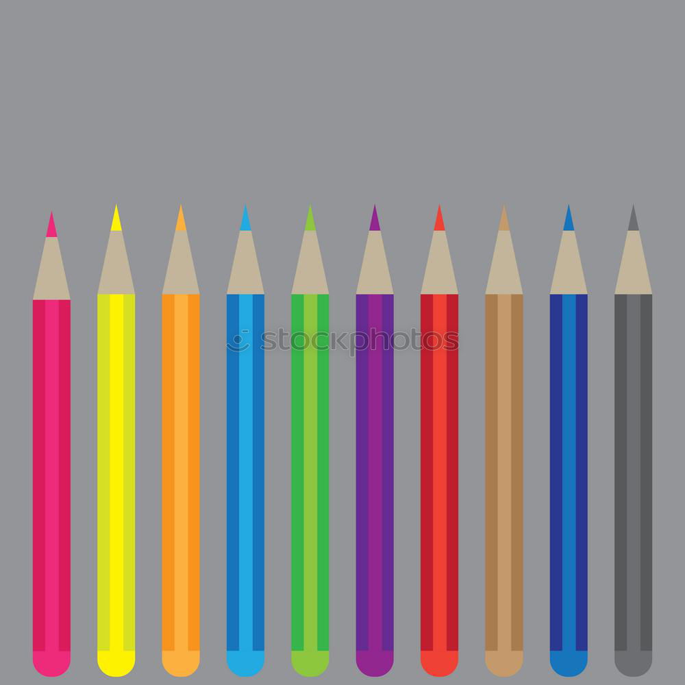Similar – Image, Stock Photo coloured pencils in all colours on white background made of paper graphic