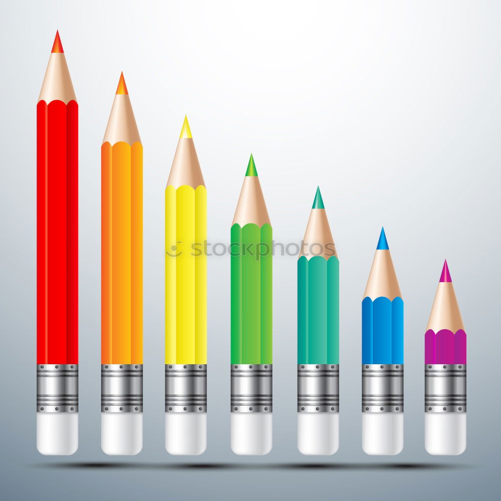 Similar – Image, Stock Photo Diversity concept. row of mix color pencil on blue background