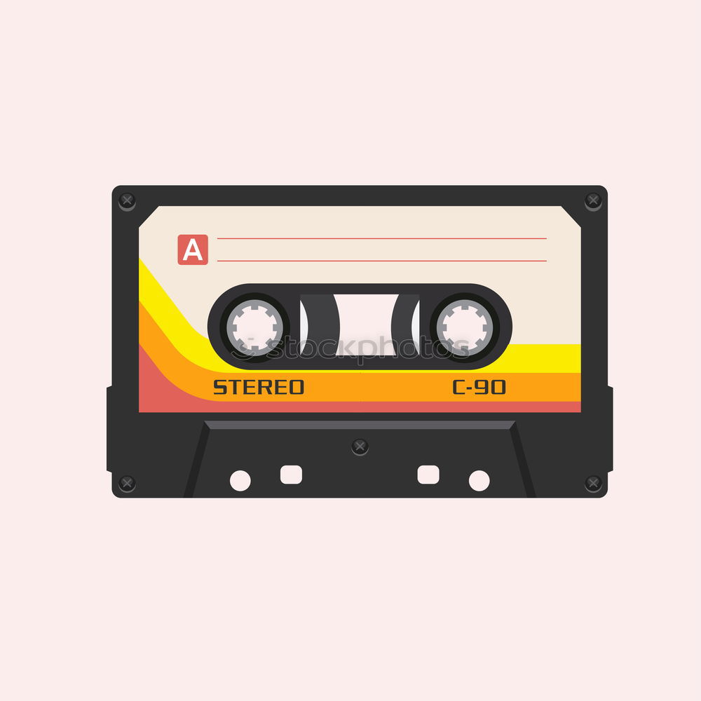 Similar – Image, Stock Photo Flat lay retro colorful cassette tape