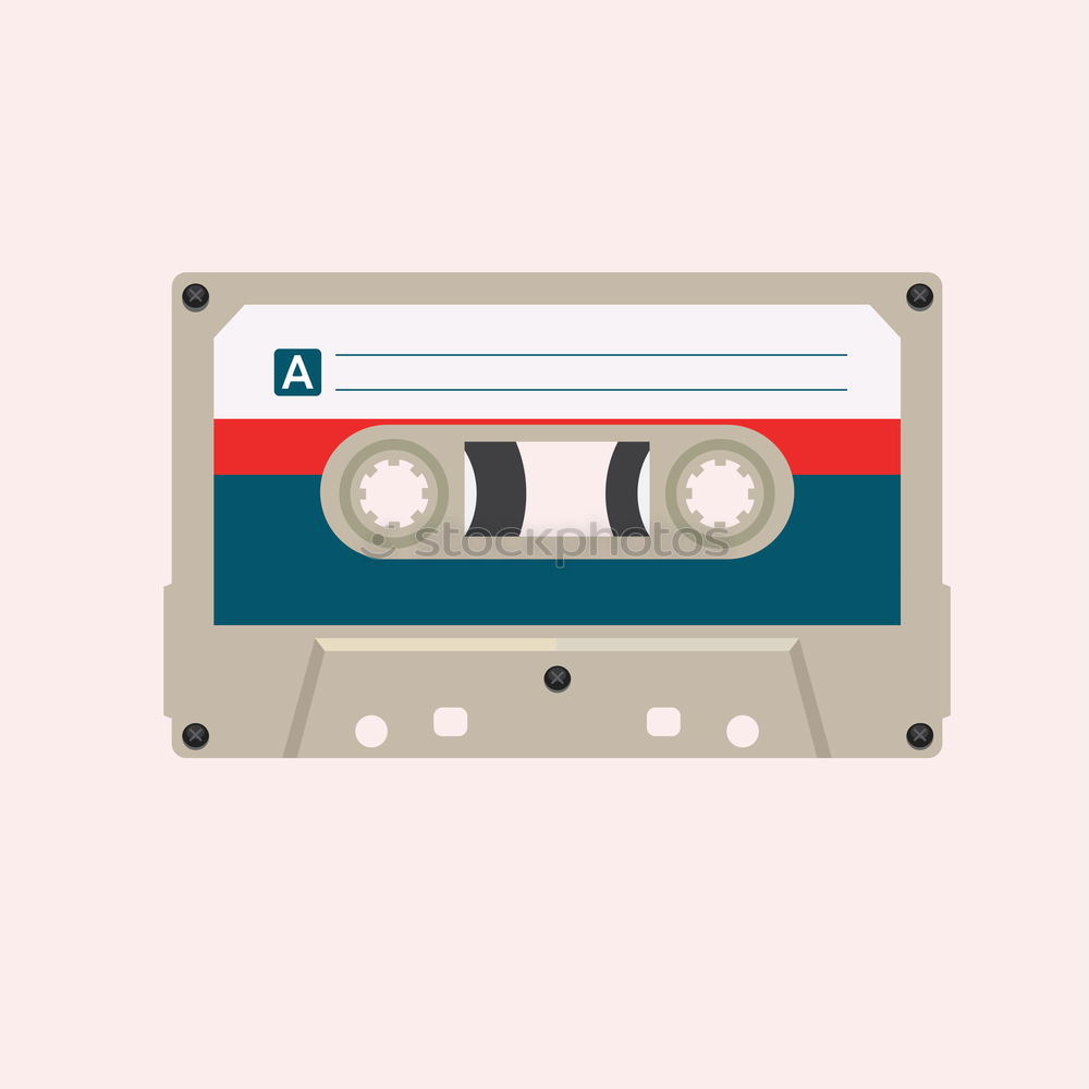 Similar – Image, Stock Photo Flat lay retro colorful cassette tape