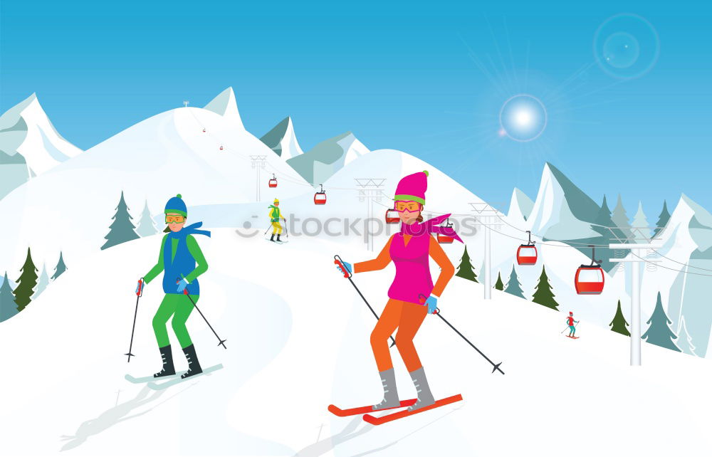 Similar – Image, Stock Photo ascent Winter Snowboard