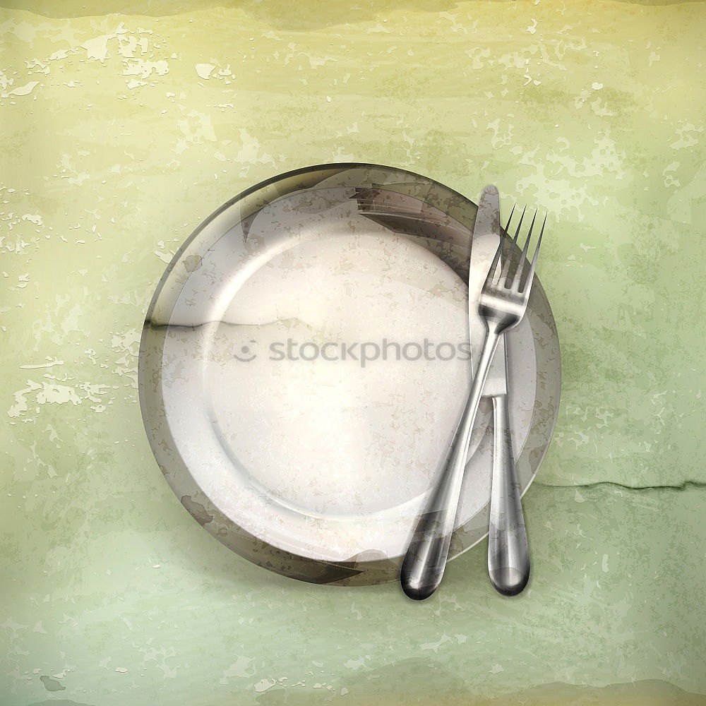 Similar – Fish dish: a plate and a fork with a tiny fish on top