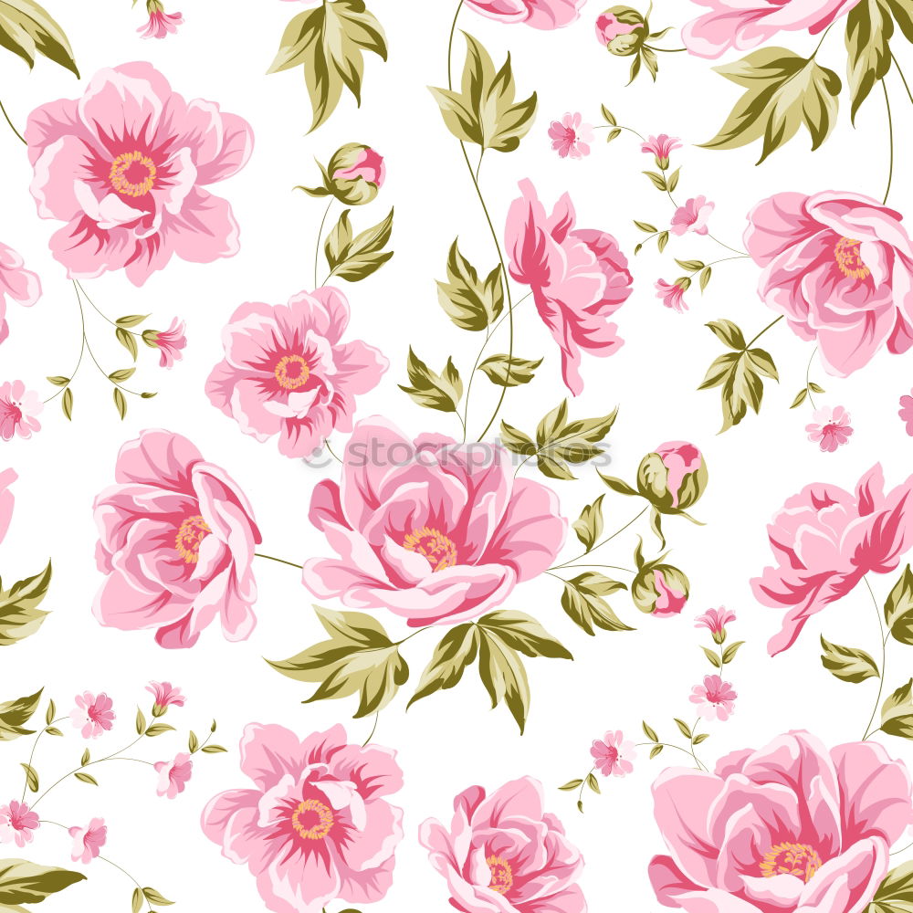 Similar – Pastel pink flowers pattern