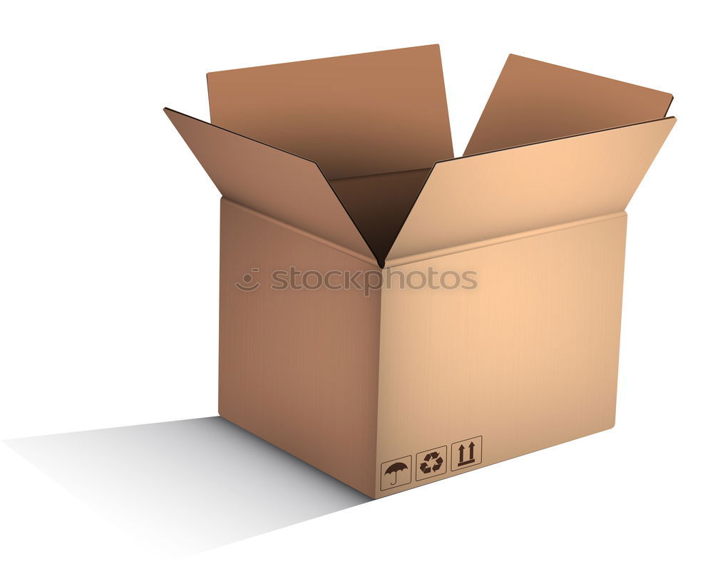 Similar – empty open box of brown cardboard