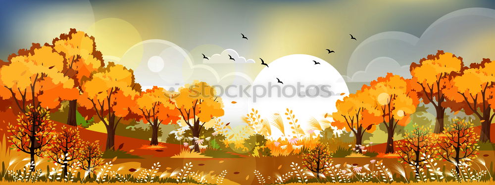 Similar – Image, Stock Photo He’s at the door. Autumn