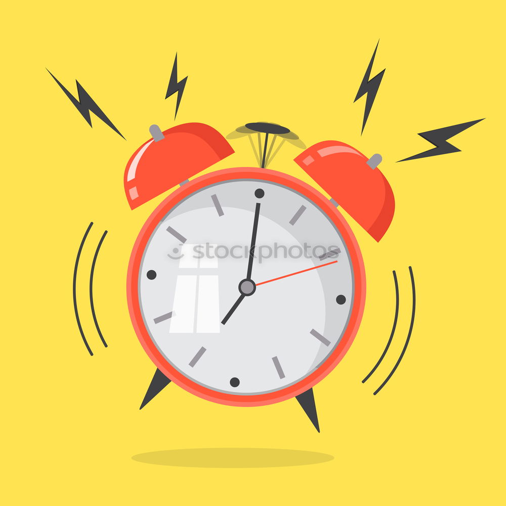 Similar – Image, Stock Photo Close up one red alarm clock over yellow background