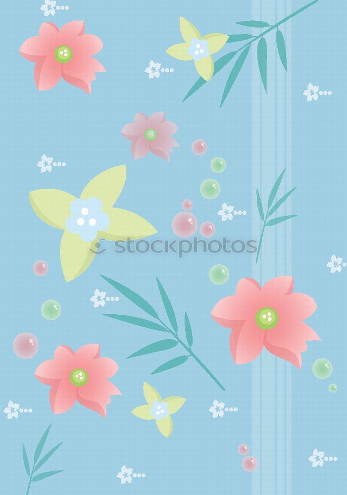 Similar – Image, Stock Photo Pink flowers on blue background