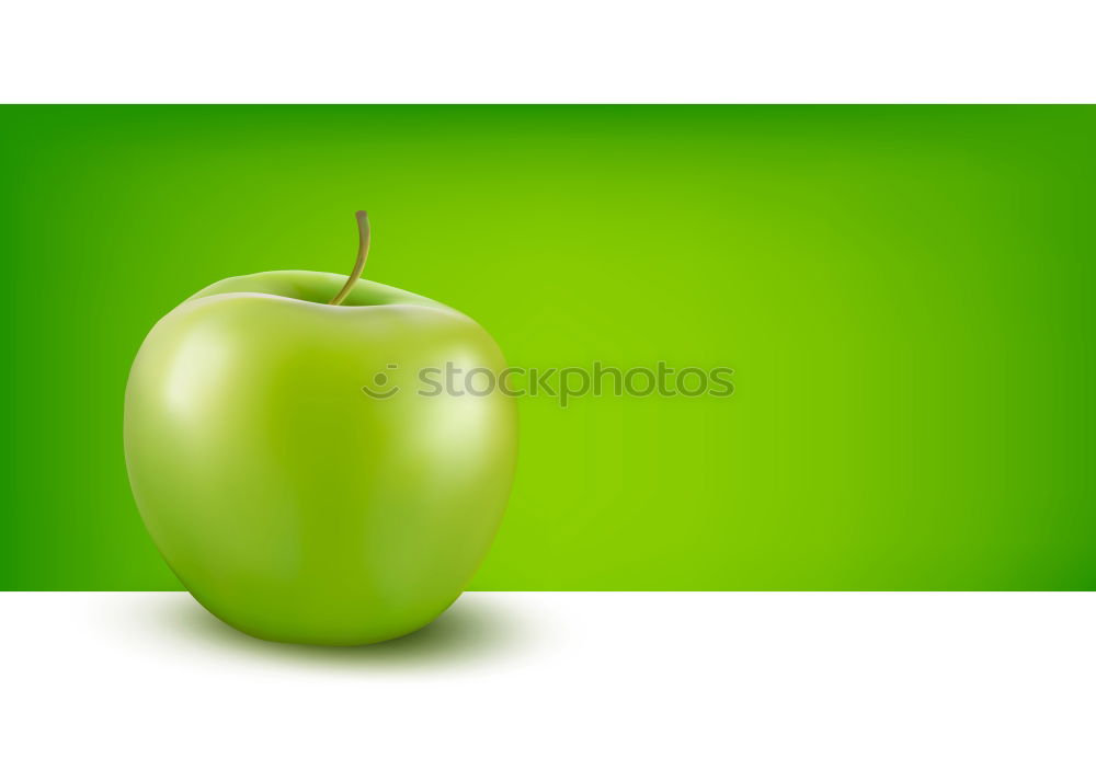 Similar – Apple slice on a green area