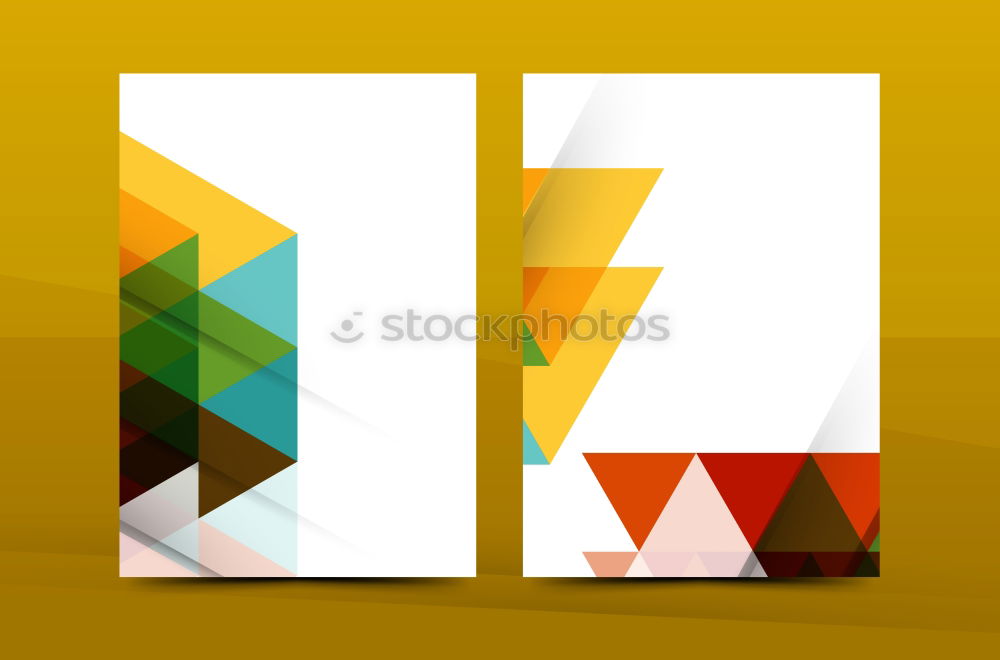 Similar – Image, Stock Photo Colorful polygon paper design. Pastel tones geometric shapes