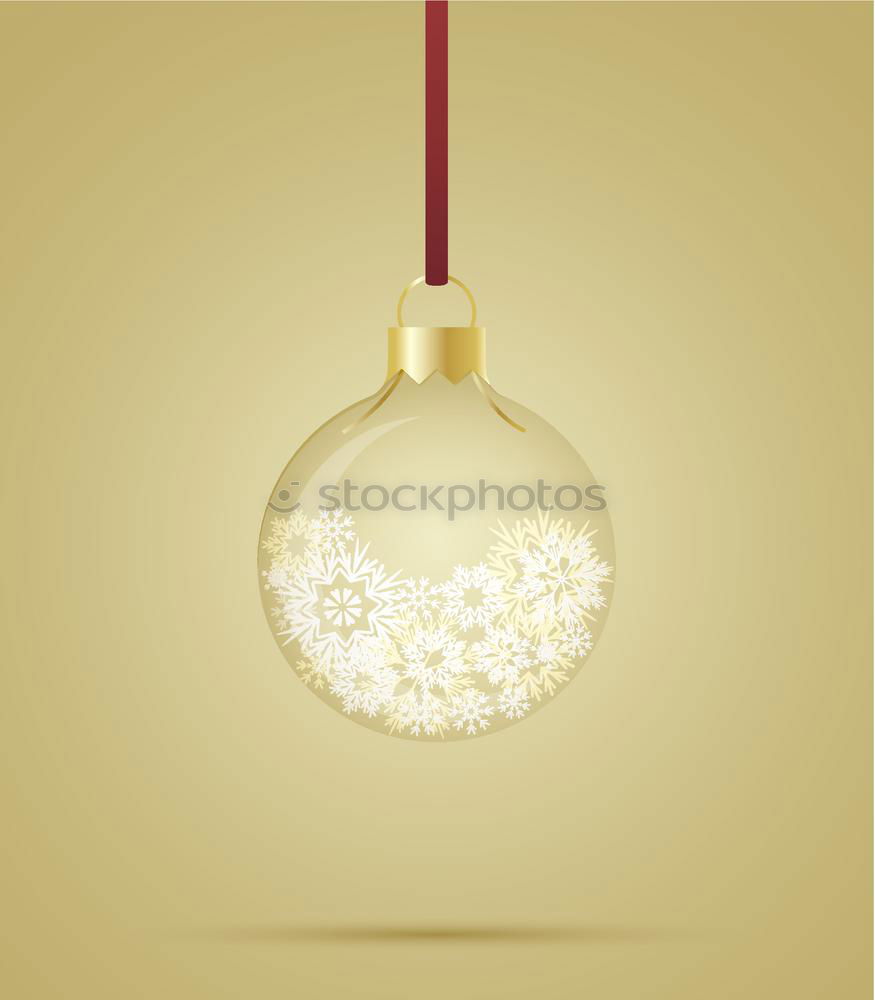 Image, Stock Photo Golden Hanging Christmas Ball