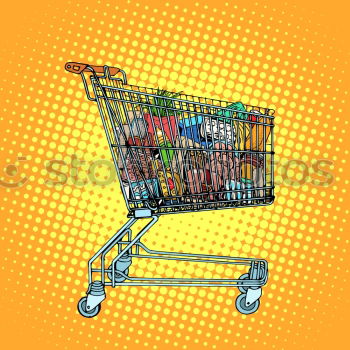 Similar – Image, Stock Photo Close up retail shopping cart over yellow