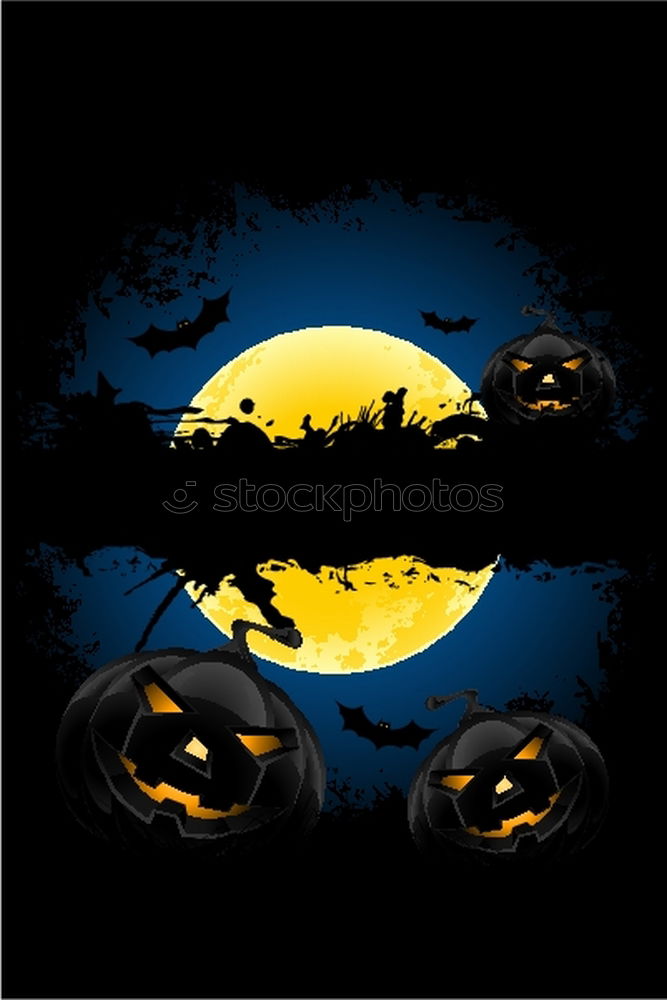 Similar – Image, Stock Photo Six glowing Halloween pumpkins