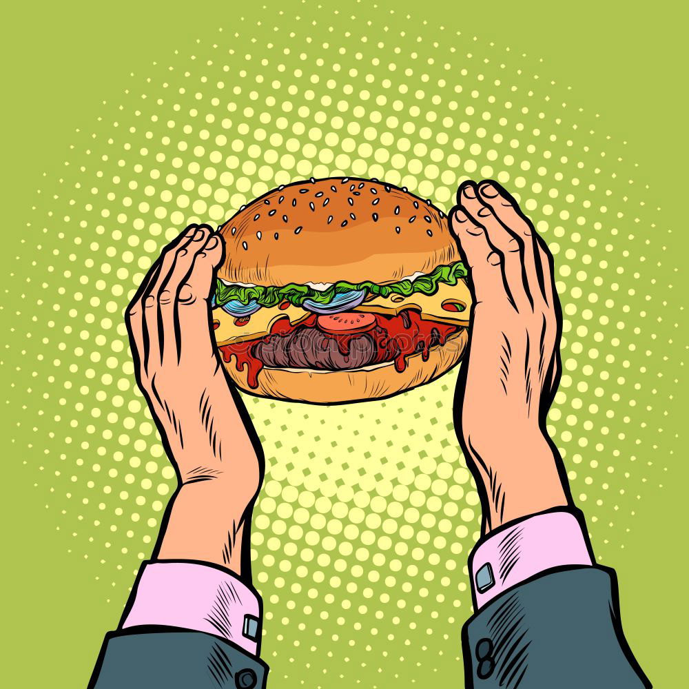 Similar – Image, Stock Photo hunger Eating Fast food