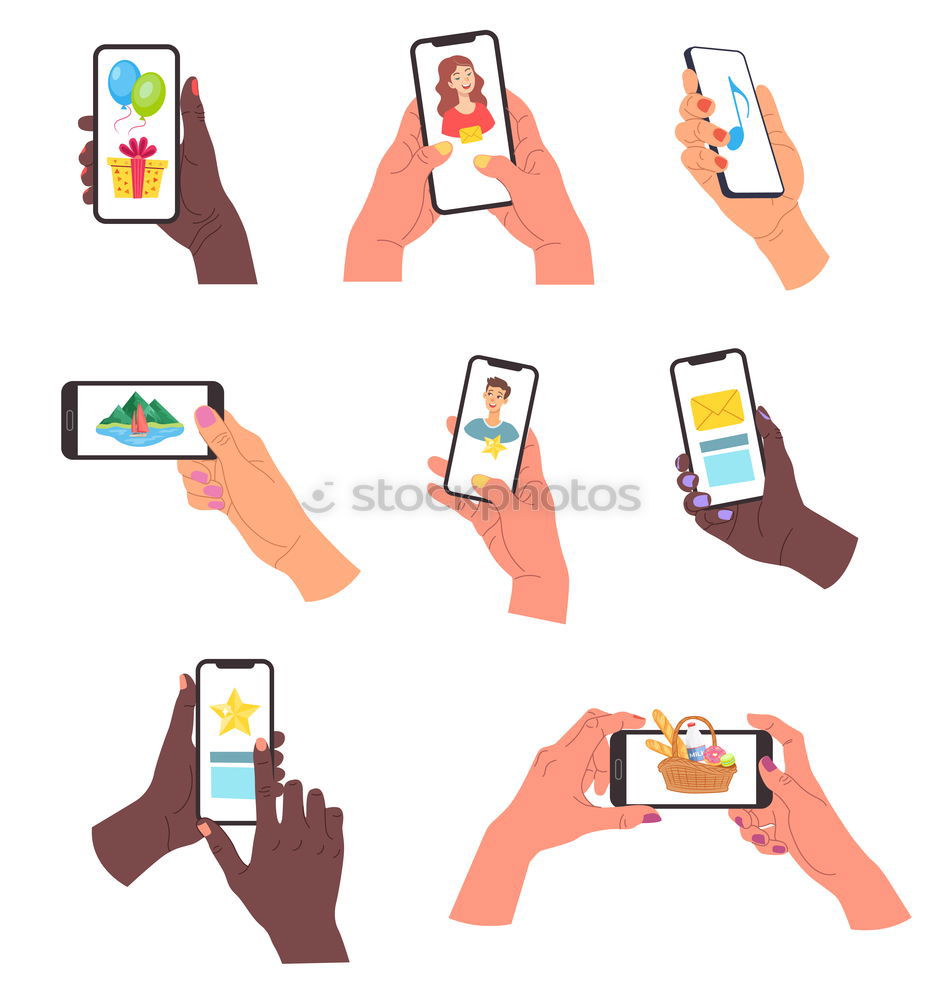 Similar – Image, Stock Photo Mobile Marketing & Communication