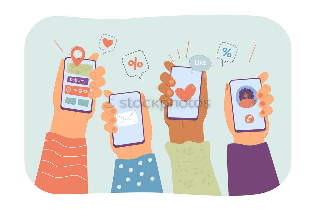 Similar – Image, Stock Photo Mobile Marketing & Communication