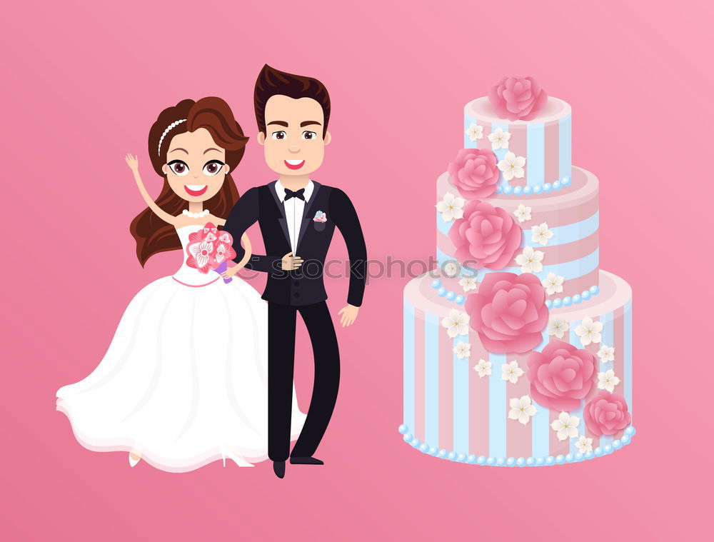 Similar – wedding couple doll Garden