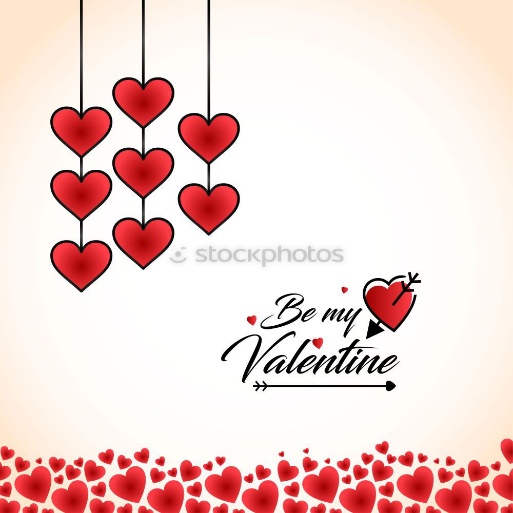 Similar – Image, Stock Photo Valentine’s card. Be my Valentine with gift