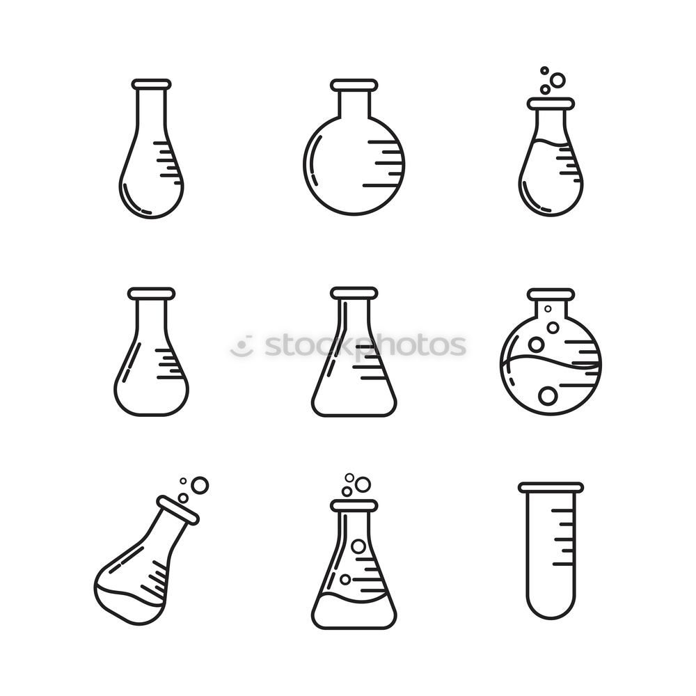 Similar – Image, Stock Photo Glass bottles and flasks in a laboratory